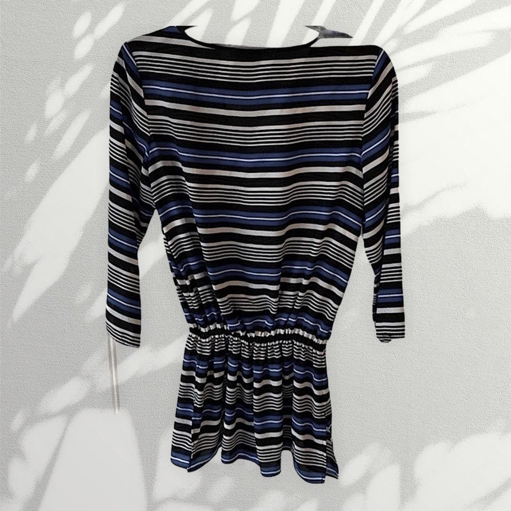 MICHAEL Michael Kors Stripped Sariyah Mix Material Blouse